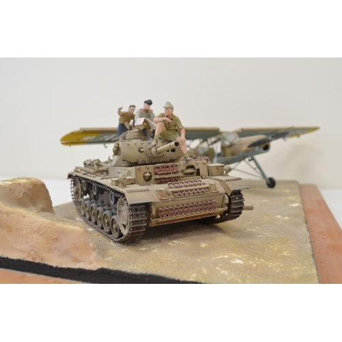 1303 - Highly detailed and very well constructed 1/35 scale plastic model WWII diorama depicting German Arm... 