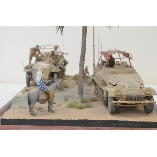 1304 - Three highly detailed and very well constructed 1/35 scale plastic model WWII dioramas depicting Ger... 