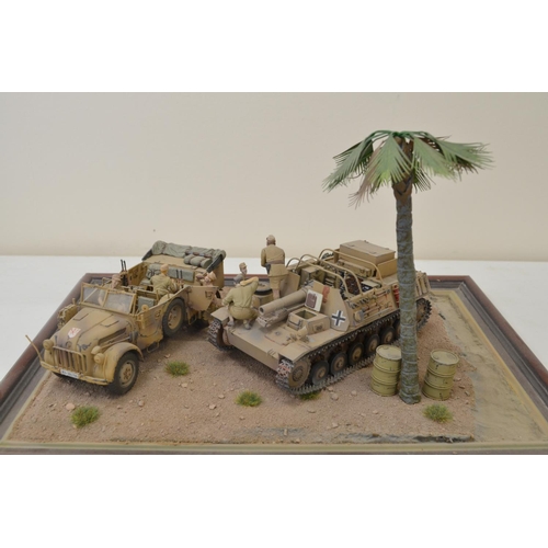 1304 - Three highly detailed and very well constructed 1/35 scale plastic model WWII dioramas depicting Ger... 