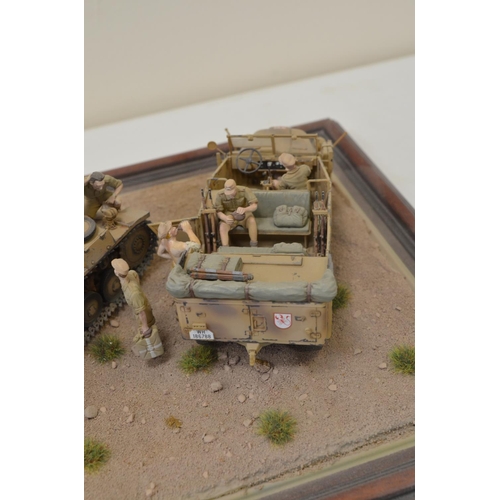 1304 - Three highly detailed and very well constructed 1/35 scale plastic model WWII dioramas depicting Ger... 