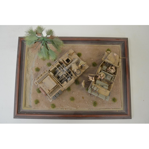 1304 - Three highly detailed and very well constructed 1/35 scale plastic model WWII dioramas depicting Ger... 