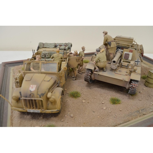 1304 - Three highly detailed and very well constructed 1/35 scale plastic model WWII dioramas depicting Ger... 