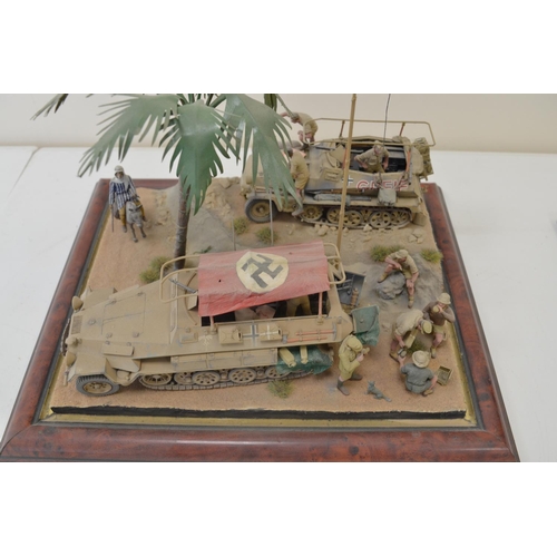 1304 - Three highly detailed and very well constructed 1/35 scale plastic model WWII dioramas depicting Ger... 