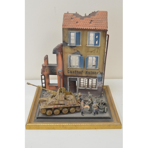 1305 - Highly detailed and very well constructed 1/35 scale plastic model WWII diorama depicting German Arm... 