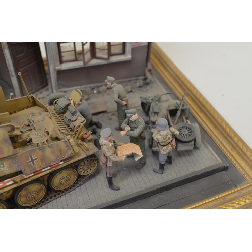 1305 - Highly detailed and very well constructed 1/35 scale plastic model WWII diorama depicting German Arm... 