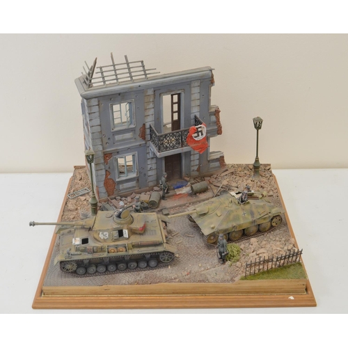 1306 - Highly detailed and very well constructed 1/35 scale plastic model WWII diorama depicting German Arm... 