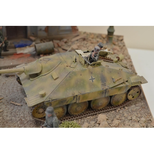 1306 - Highly detailed and very well constructed 1/35 scale plastic model WWII diorama depicting German Arm... 