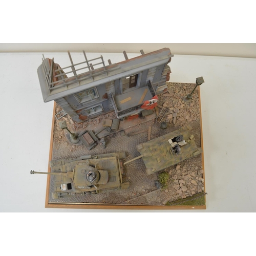 1306 - Highly detailed and very well constructed 1/35 scale plastic model WWII diorama depicting German Arm... 