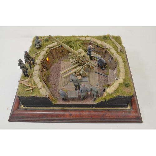 1308 - Three highly detailed and very well constructed 1/35 scale plastic model German WWII dioramas includ... 