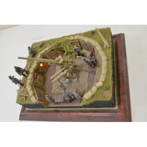 1308 - Three highly detailed and very well constructed 1/35 scale plastic model German WWII dioramas includ... 