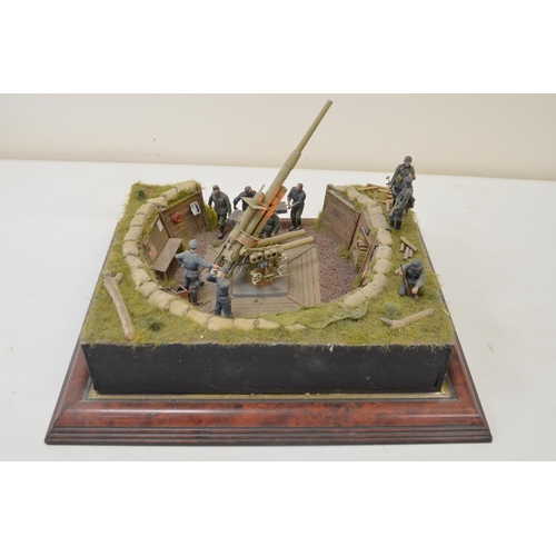 1308 - Three highly detailed and very well constructed 1/35 scale plastic model German WWII dioramas includ... 