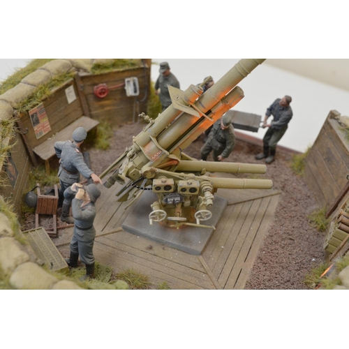 1308 - Three highly detailed and very well constructed 1/35 scale plastic model German WWII dioramas includ... 