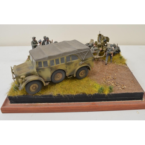 1308 - Three highly detailed and very well constructed 1/35 scale plastic model German WWII dioramas includ... 