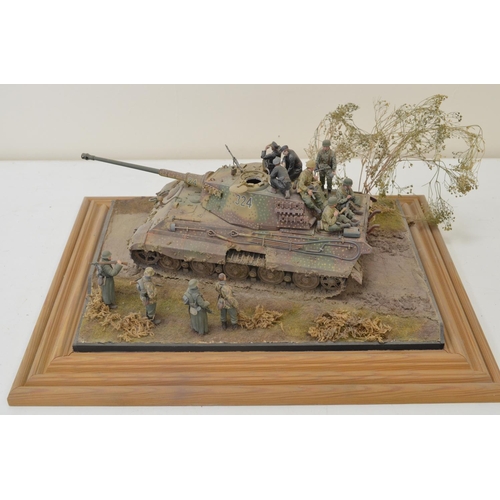 1310 - Highly detailed and very well constructed 1/35 scale plastic model WWII diorama depicting German Arm... 