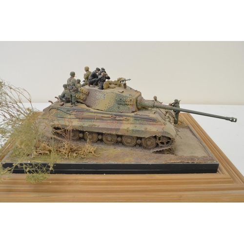 1310 - Highly detailed and very well constructed 1/35 scale plastic model WWII diorama depicting German Arm... 