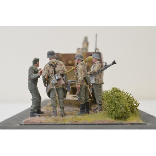 1311 - Three highly detailed and very well constructed 1/35 scale plastic model WWII German Army dioramas i... 