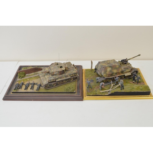 1312 - Two highly detailed and very well constructed 1/35 scale plastic model WWII dioramas depicting Germa... 