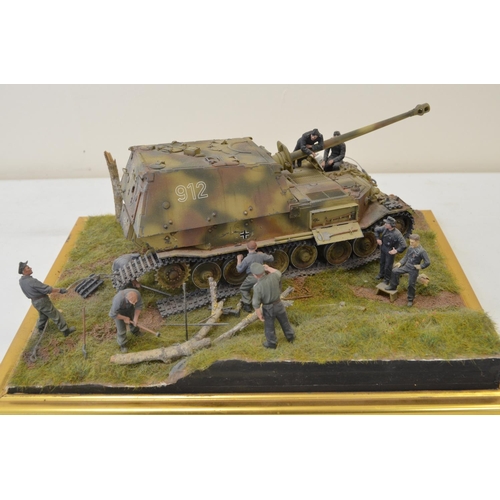 1312 - Two highly detailed and very well constructed 1/35 scale plastic model WWII dioramas depicting Germa... 