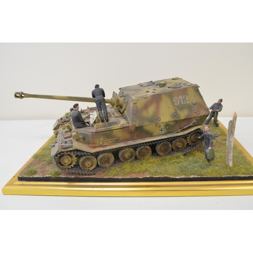 1312 - Two highly detailed and very well constructed 1/35 scale plastic model WWII dioramas depicting Germa... 