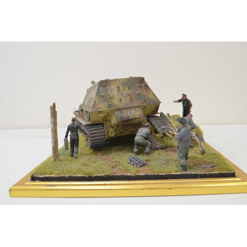 1312 - Two highly detailed and very well constructed 1/35 scale plastic model WWII dioramas depicting Germa... 