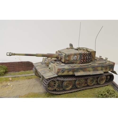 1312 - Two highly detailed and very well constructed 1/35 scale plastic model WWII dioramas depicting Germa... 