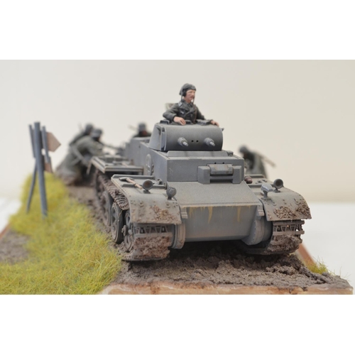 1313 - Three highly detailed and very well constructed 1/35 scale plastic model WWII German Army dioramas i... 