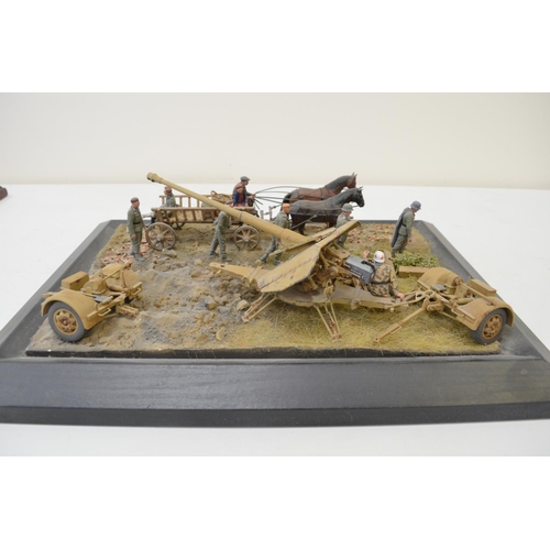 1314 - Three highly detailed and very well constructed 1/35 scale plastic model WWII German Army dioramas, ... 