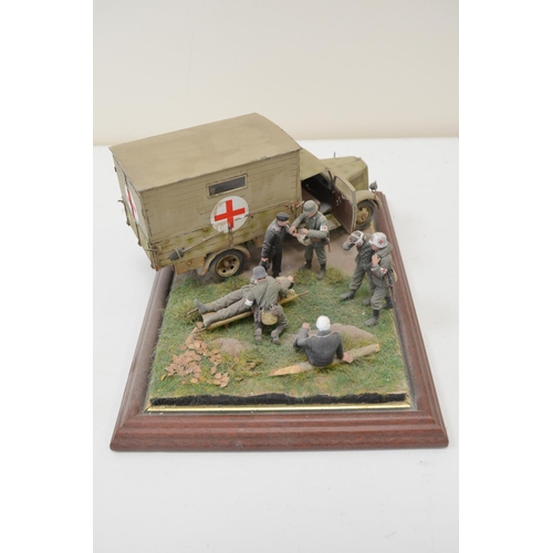 1314 - Three highly detailed and very well constructed 1/35 scale plastic model WWII German Army dioramas, ... 