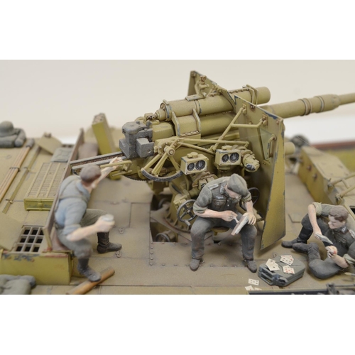 1314 - Three highly detailed and very well constructed 1/35 scale plastic model WWII German Army dioramas, ... 