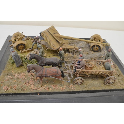 1314 - Three highly detailed and very well constructed 1/35 scale plastic model WWII German Army dioramas, ... 