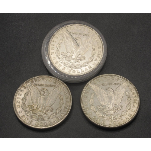 670 - Carson City Mint -  1878 Silver dollar, 1898 silver dollar and a encapsulated 1879 silver dollar (3)... 