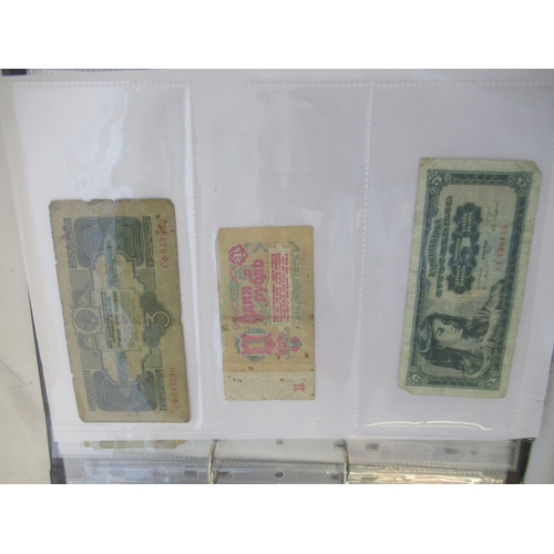 817 - Folder cont. a mixed collection of c20th Russian, Romanian, Indonesian and other banknotes (167)