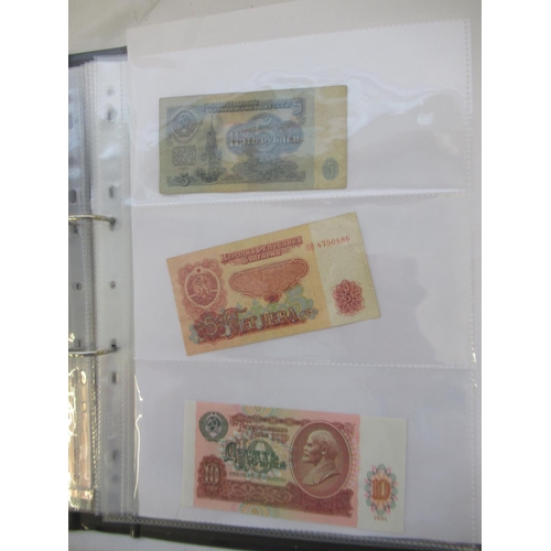 817 - Folder cont. a mixed collection of c20th Russian, Romanian, Indonesian and other banknotes (167)