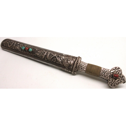 210 - Circa 19th century Tibetan dagger, 10.5