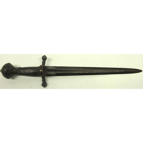 227 - Circa 17th century German left-hand dagger, 11