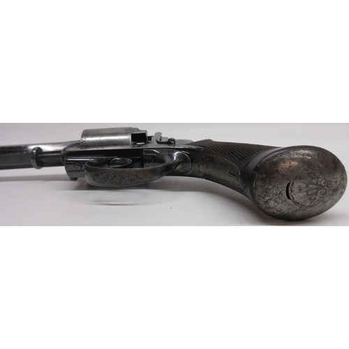 113 - Cased Deane Adams 54 bore percussion revolver, 6 1/4