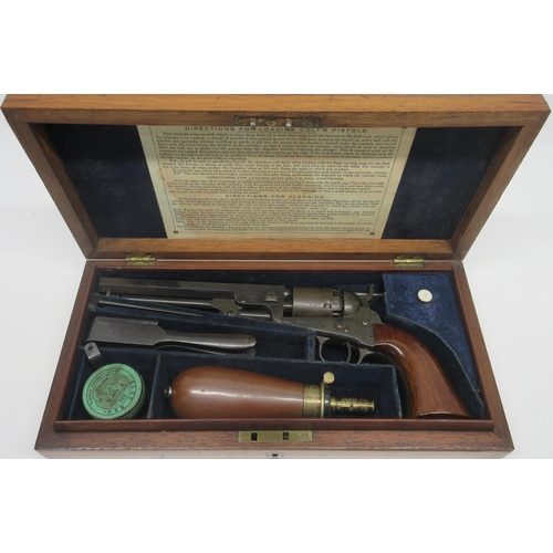 119 - Cased .31 London model percussion Colt 1849 pocket revolver, 6