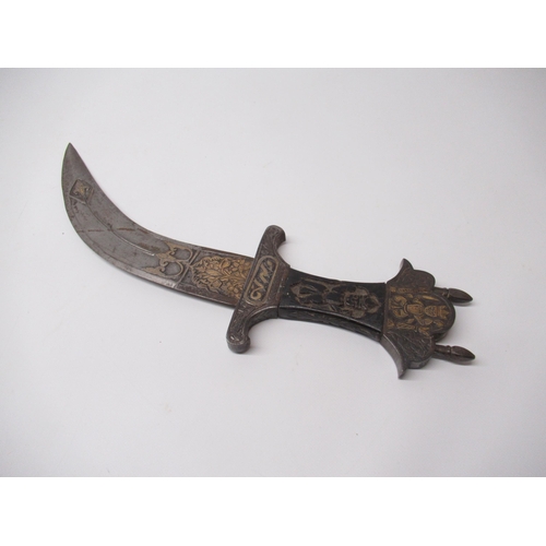 207 - Large Indian curved Khanjar dagger, 12