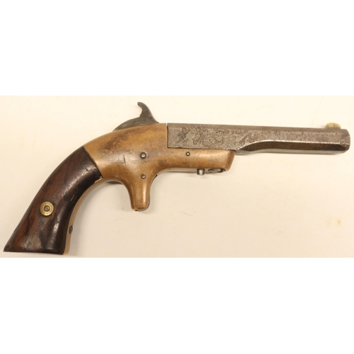 128 - American .30 rimfire derringer pistol, 3 3/4