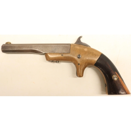 128 - American .30 rimfire derringer pistol, 3 3/4