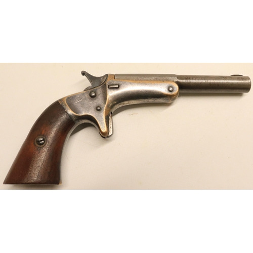 129 - Stevens .30 rimfire derringer pistol, 3.5