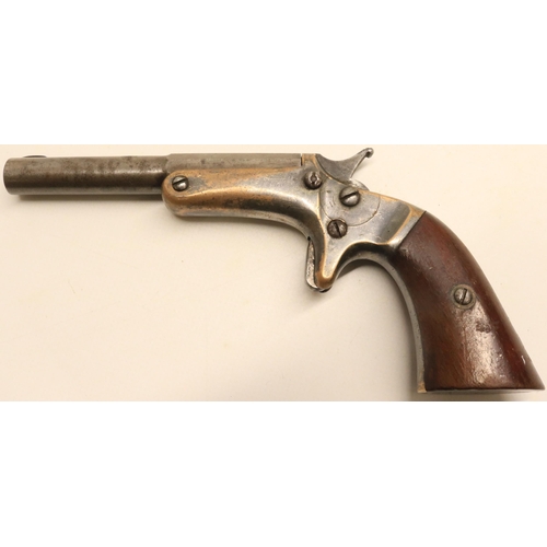 129 - Stevens .30 rimfire derringer pistol, 3.5