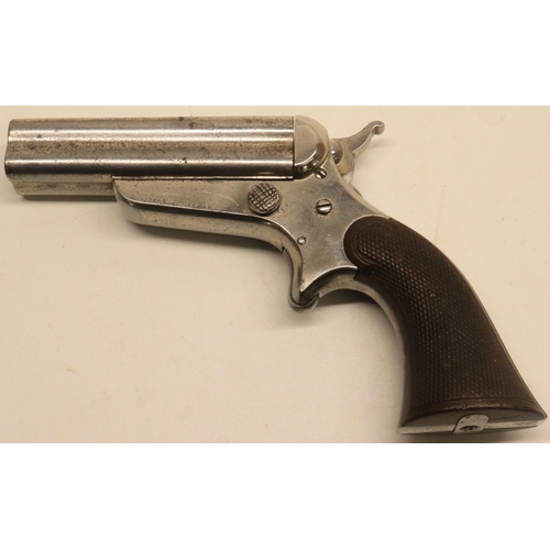 130 - Sharps Patent four barrelled .32 rimfire derringer pistol, 3.5