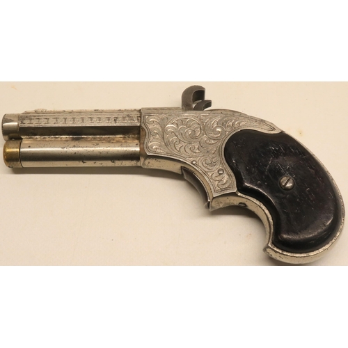 134 - Remington Rider 1871 PAT. .32 rimfire pistol, makers details and patent to the top flat, scrollwork ... 