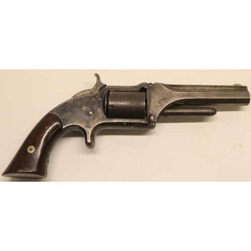 137 - Smith & Wesson .32 rimfire `tip-up' revolver, 3.5