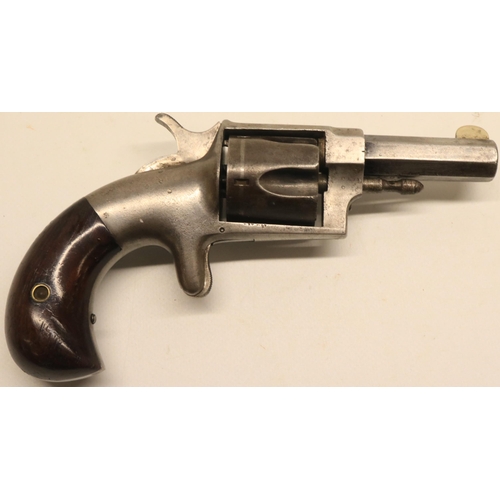 140 - Hopkins & Allen XL No 4 .38 rimfire revolver, 2.5