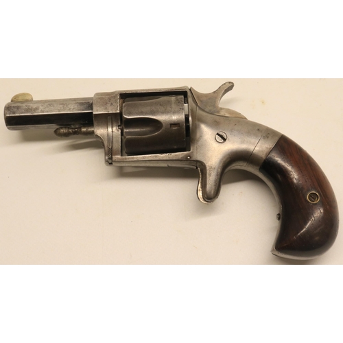 140 - Hopkins & Allen XL No 4 .38 rimfire revolver, 2.5