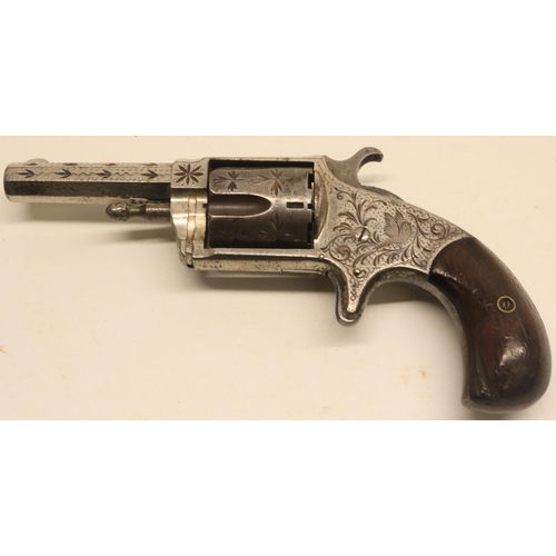 143 - Hopkins & Allen XL No 3 .32 rimfire revolver, 2 3/4