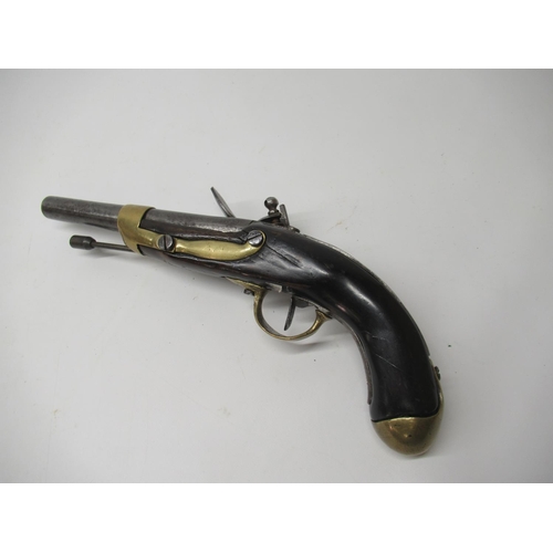 13 - French 14 bore flintlock military service pistol, 8