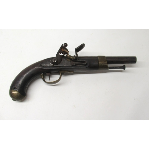 14 - French 14 bore flintlock military service pistol, 8